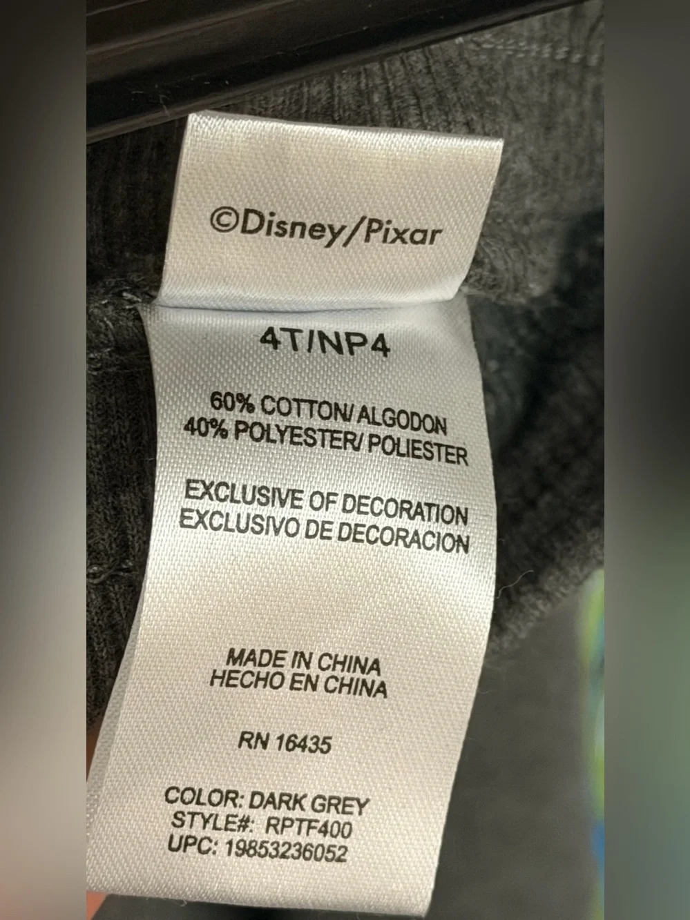 Disney Pixar Toy Story Grey Hoodie & Jogger Set - Buzz & Woody Graphics 4T